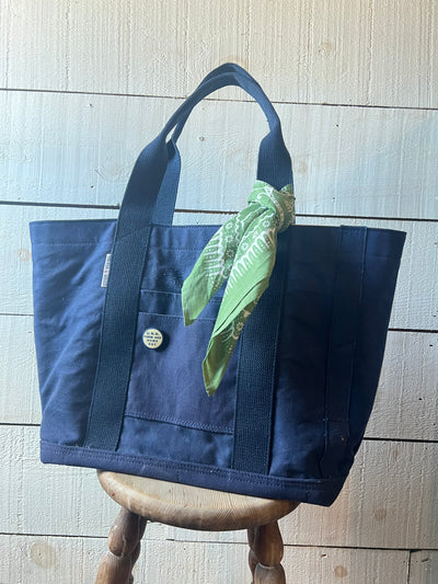 Walker & Wells REMADE Canvas Tote- Navy