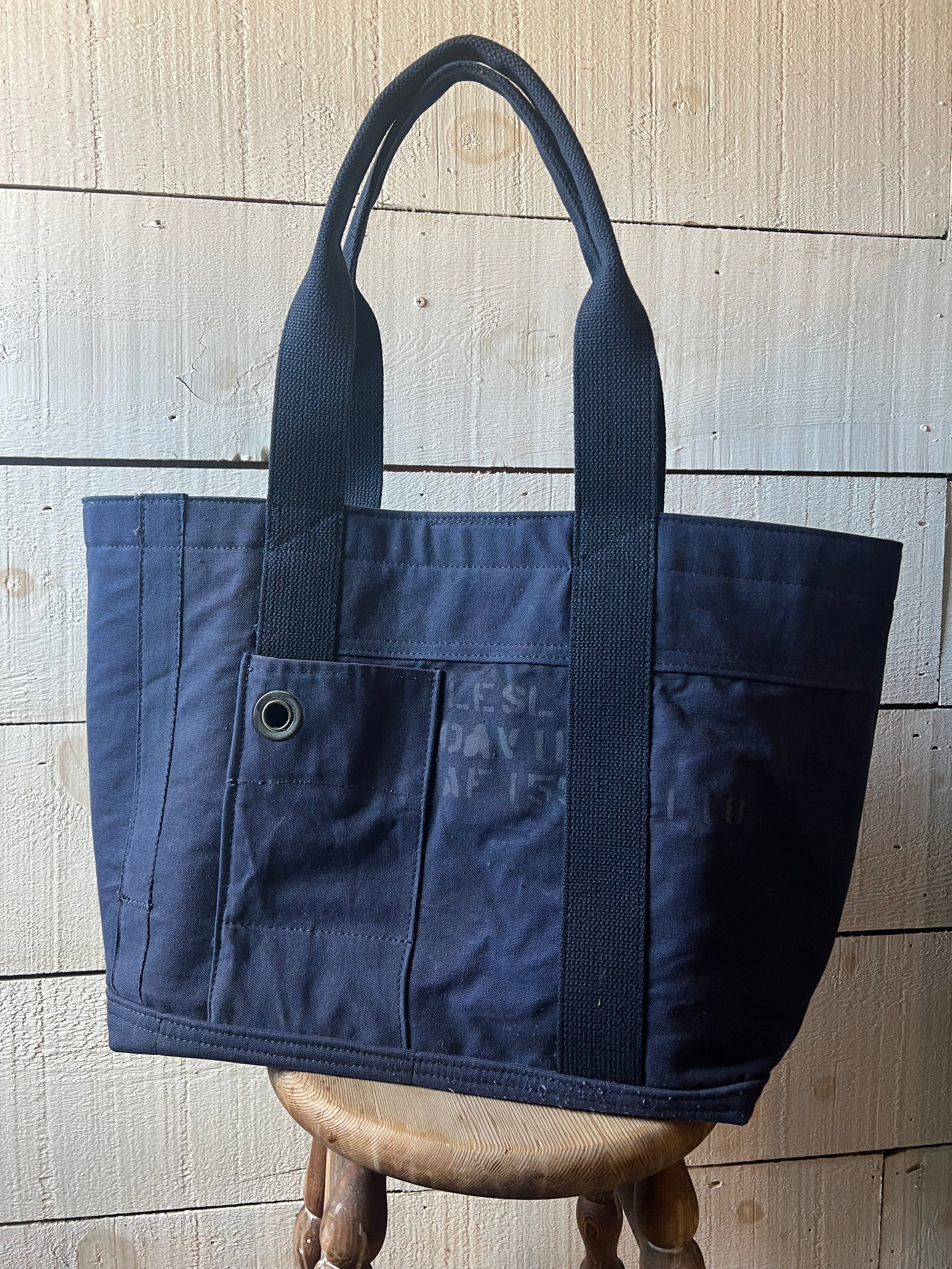 Walker & Wells REMADE Canvas Tote- Navy