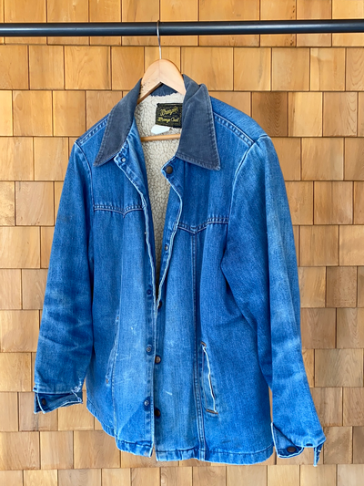 Vintage Wrangler Sherpa Lined Denim Coat