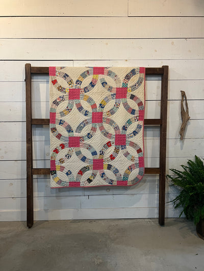 Vintage Double Wedding Ring Quilt