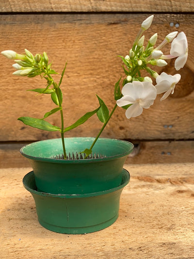 Vintage Flower Frog - Green