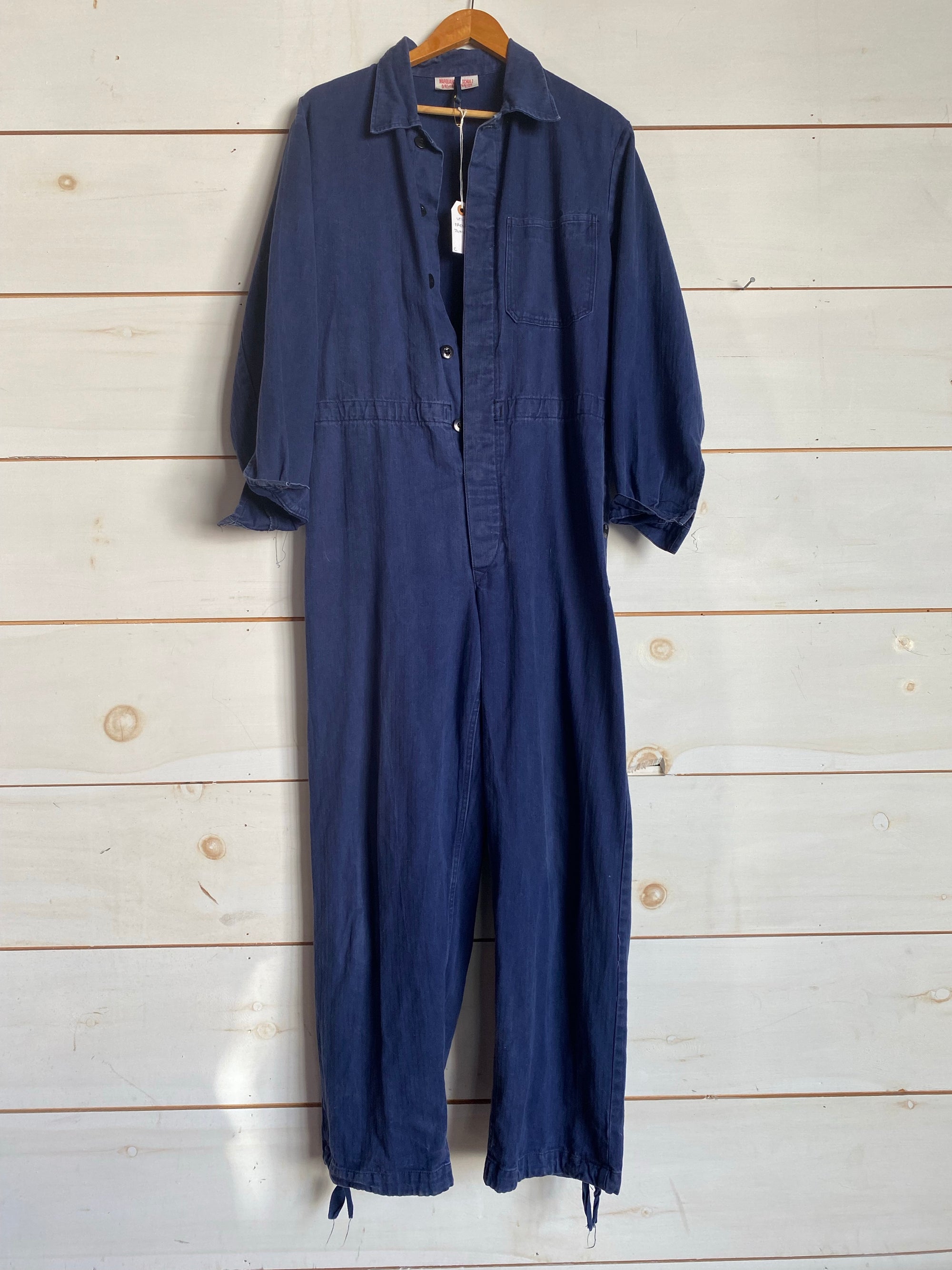 Vintage Indigo Jumpsuit - Dark Blue