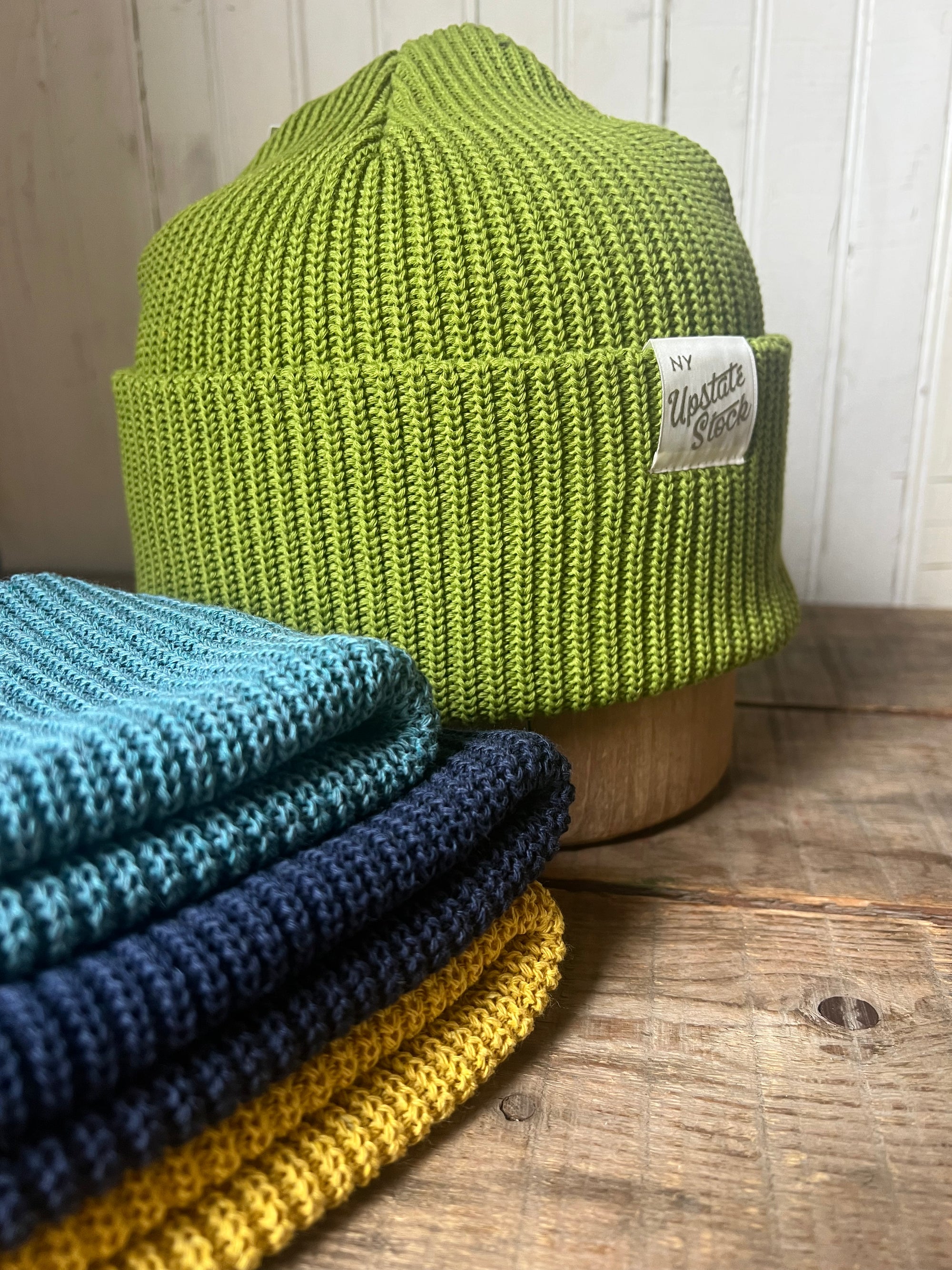 Upcycled Cotton Watchcap - Pistachio