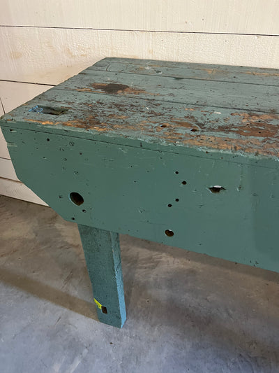 Vintage Industral Workbench - Painted Blue