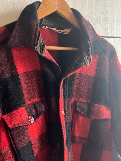 Vintage Woolrich Buffalo Plaid Barn Coat