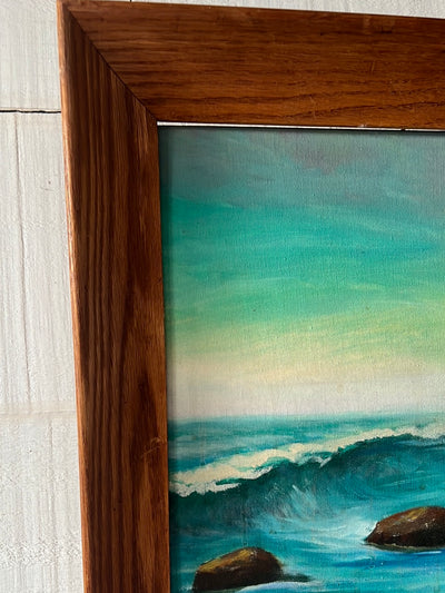 Vintage Coastal Light House Painting