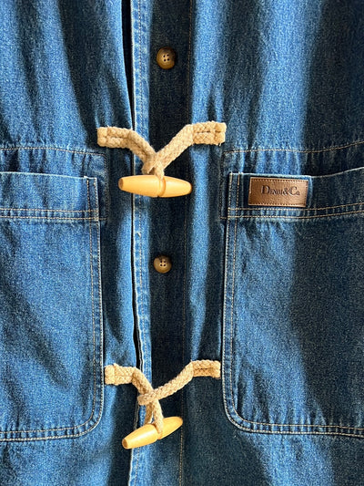 Toggle Denim Coat by Denim & Co