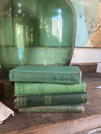 Vintage Glass Bottleneck Jug - Green