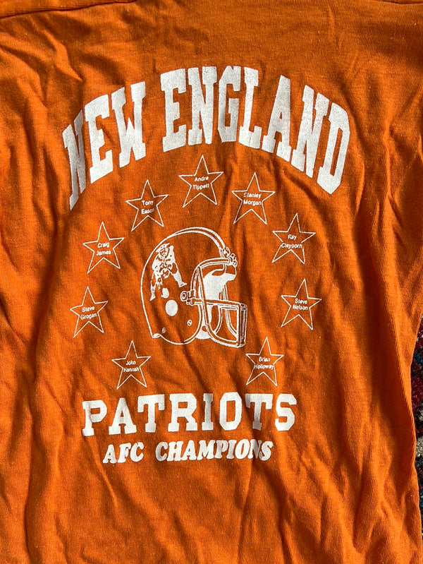 Vintage New England Patriots Bike Jersey Tee - Diamonds & Rust