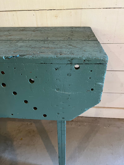 Vintage Industral Workbench - Painted Blue