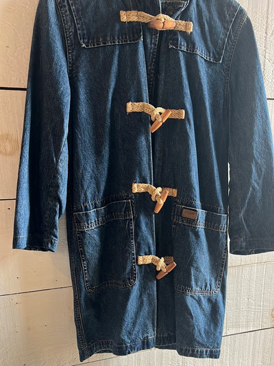 Vintage Ralph Lauren Denim Toggle Coat - Petit