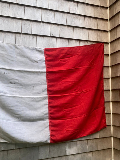 Nautical "H” Signal Flag - Diamonds & Rust