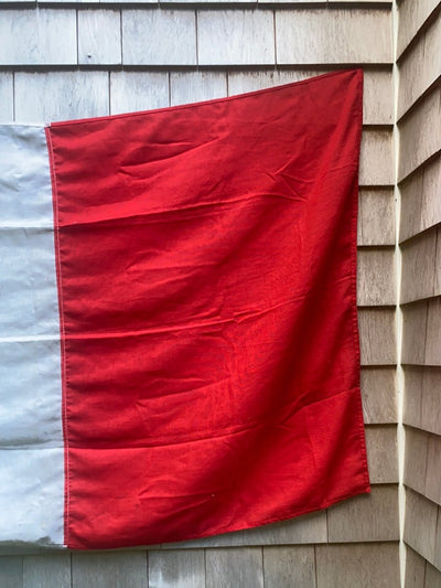 Nautical "H” Signal Flag - Diamonds & Rust
