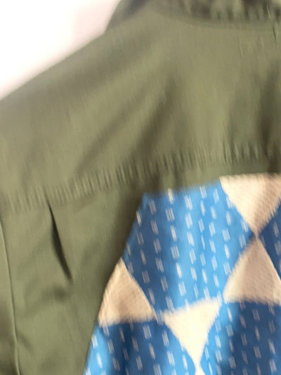 Quilt Patch - Vintage Military Shirt - Diamonds & Rust