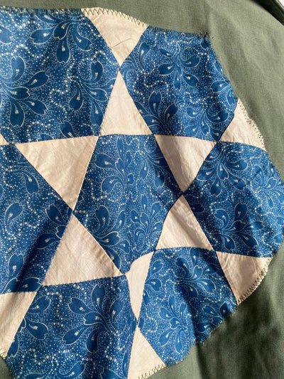 Quilt Patch - Vintage Military Shirt - Diamonds & Rust