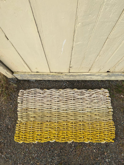 Recycled Lobster Rope Door Mat - Diamonds & Rust