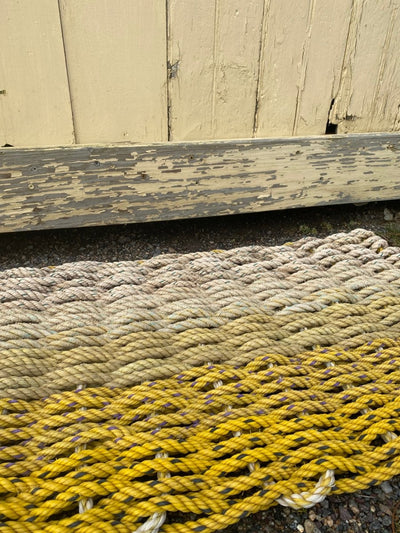 Recycled Lobster Rope Door Mat - Diamonds & Rust