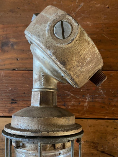 Salvaged Maritime Hallway Light - Diamonds & Rust