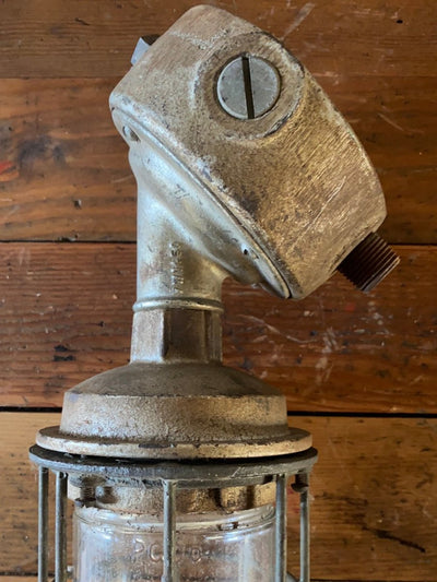 Salvaged Maritime Hallway Light - Diamonds & Rust