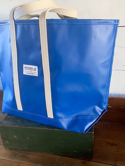 Steele Canvas Medium Tote - Marine Blue - Diamonds & Rust