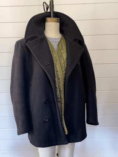 USN Vintage Pea Coat - Diamonds & Rust