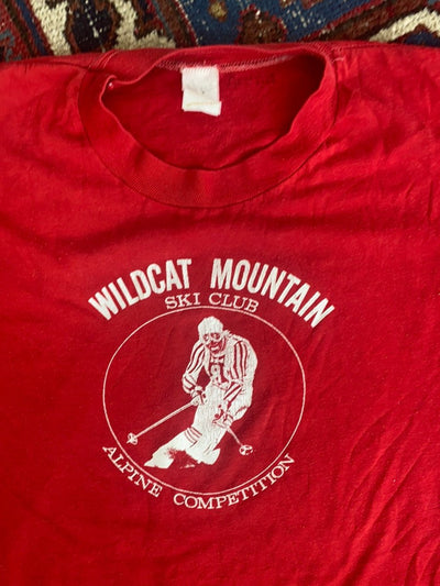 Vintage 80s Wildcat Mountain Ski Club Tee - Diamonds & Rust