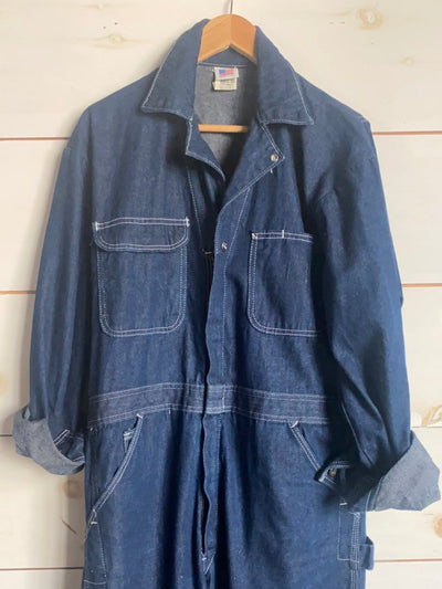 Vintage Denim Coveralls - Diamonds & Rust