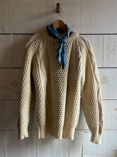 Vintage Donesal Fishermen's Sweater - Diamonds & Rust