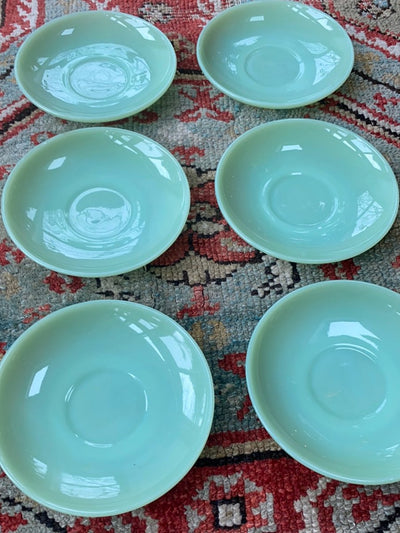 Vintage Fireking 5" Plates - Diamonds & Rust