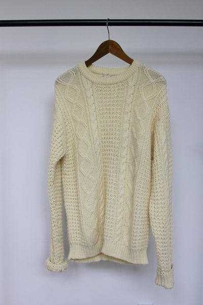 Vintage Fisherman's Sweater: XL - Diamonds & Rust