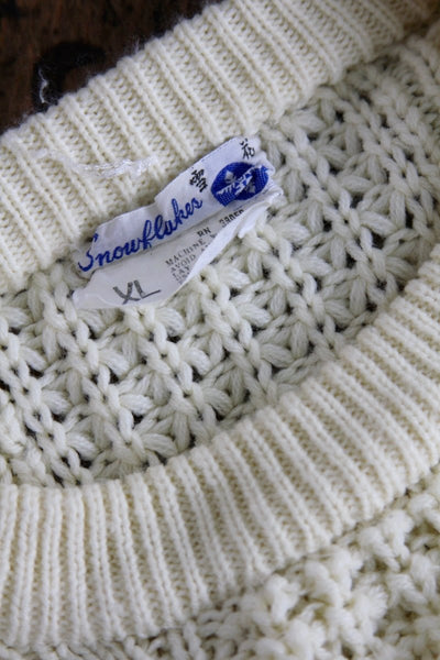 Vintage Fisherman's Sweater: XL - Diamonds & Rust