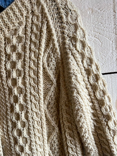 Vintage Fishermen's Cardigan Sweater - Diamonds & Rust