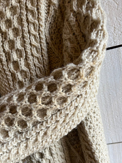 Vintage Fishermen's Cardigan Sweater - Diamonds & Rust