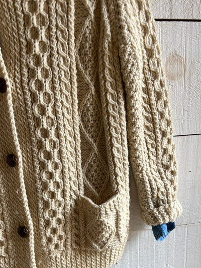 Vintage Fishermen's Cardigan Sweater - Diamonds & Rust