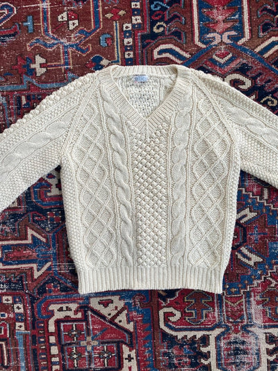 Vintage Fishermen's Sweater - Diamonds & Rust