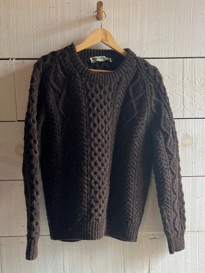 Vintage Fishermen's Sweater - Brown - Diamonds & Rust