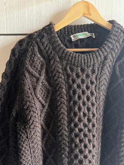 Vintage Fishermen's Sweater - Brown - Diamonds & Rust