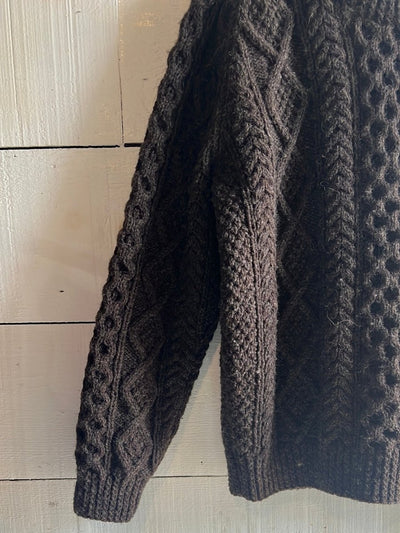 Vintage Fishermen's Sweater - Brown - Diamonds & Rust