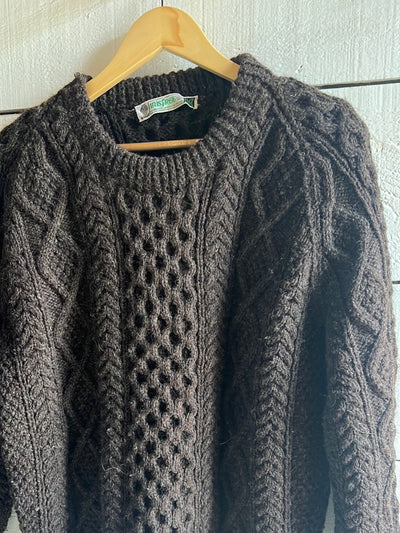 Vintage Fishermen's Sweater - Brown - Diamonds & Rust