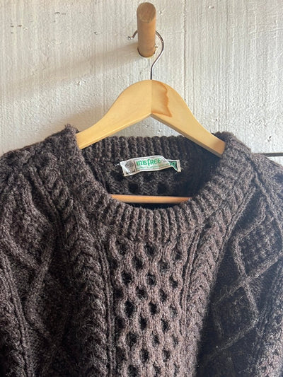 Vintage Fishermen's Sweater - Brown - Diamonds & Rust