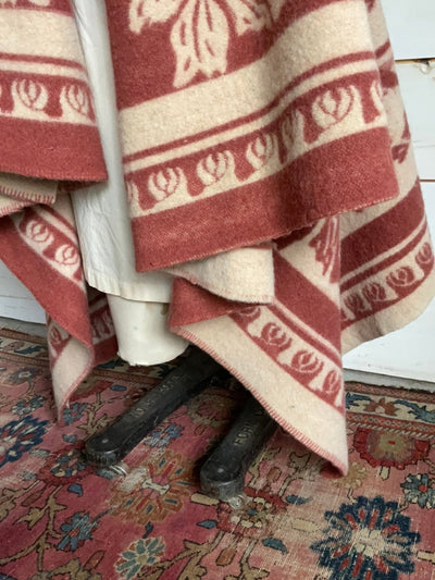 Vintage Golden Dawn Penco Health Blanket - Diamonds & Rust