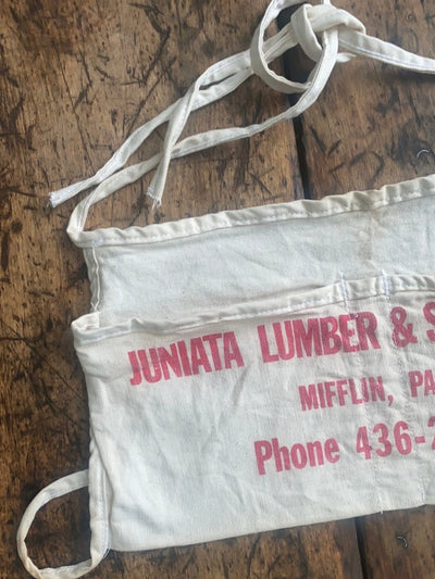 Vintage Juniata Lumber & Supply Co. Apron - Diamonds & Rust