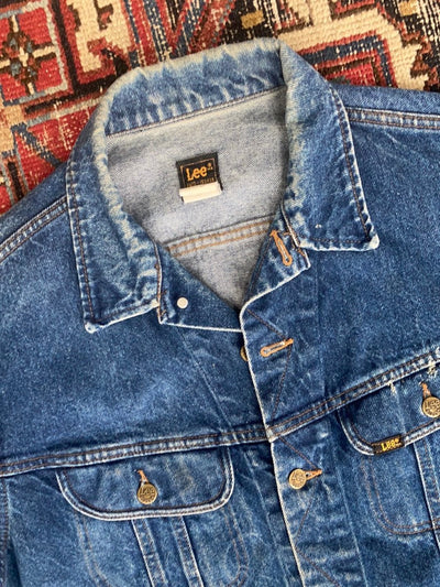Vintage LEE Denim Jacket - 48 Large - Diamonds & Rust