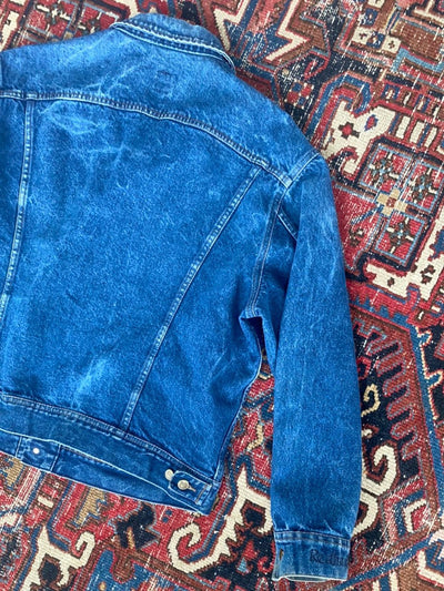 Vintage LEE Denim Jacket - 48 Large - Diamonds & Rust