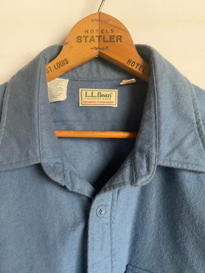 Vintage LL Bean Chamois Shirt - Blue - Diamonds & Rust