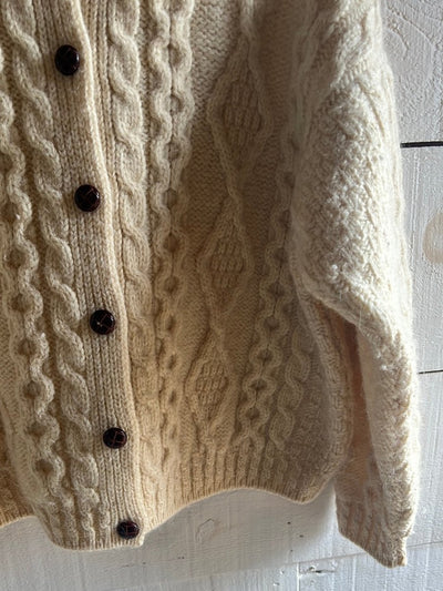 Vintage LL Bean Wool Cardigan Sweater - Diamonds & Rust