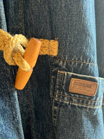 Vintage Ralph Lauren Denim Toggle Coat - Petit - Diamonds & Rust