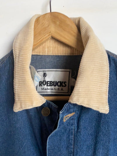 Vintage Roebucks Denim Chore Coat - Diamonds & Rust