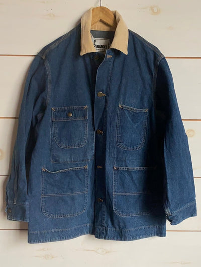 Vintage Roebucks Denim Chore Coat - Diamonds & Rust