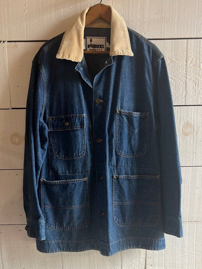 Vintage Sears Denim Barn Coat - Diamonds & Rust